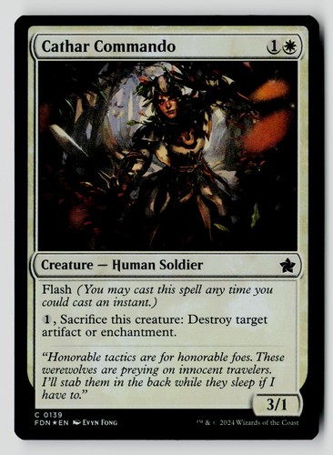 Cathar commando 139 foil mtg - commando,